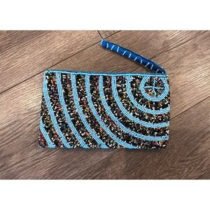 Beaded Clutch Purse Handbag Colorful Bohemian Evening Bag Party Unique‎